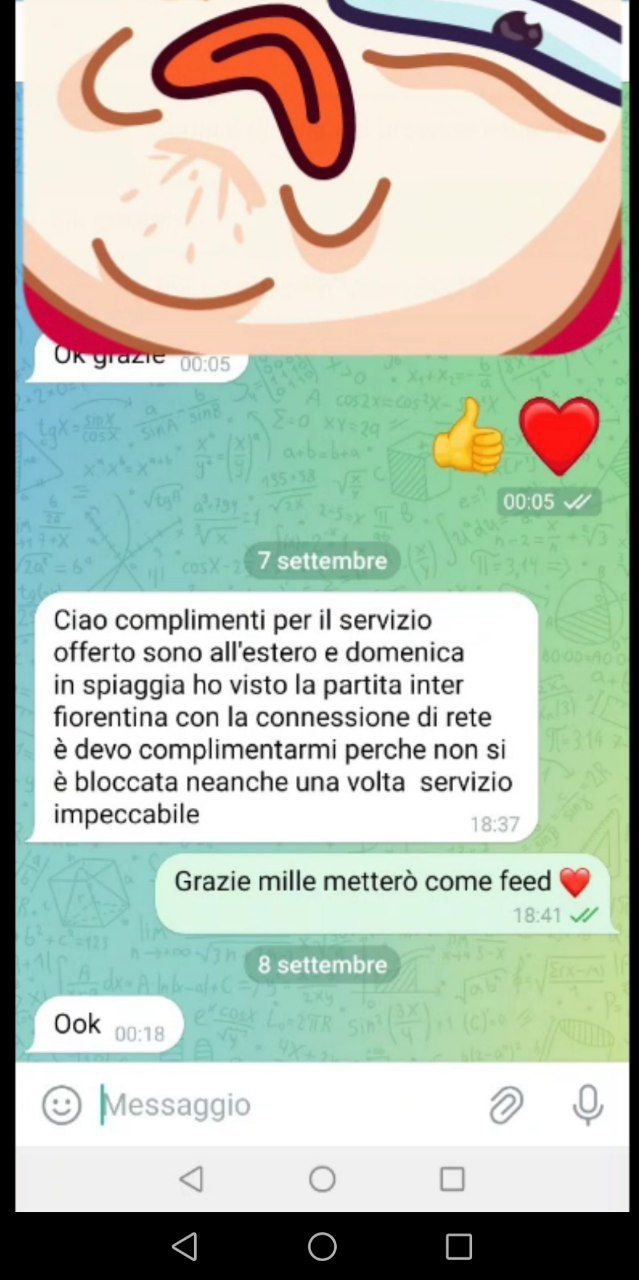 Testimonianza cliente che elogia la rapida risoluzione del problema di connessione TV.